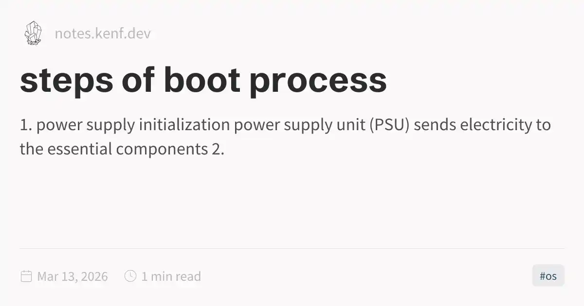 steps of boot process
